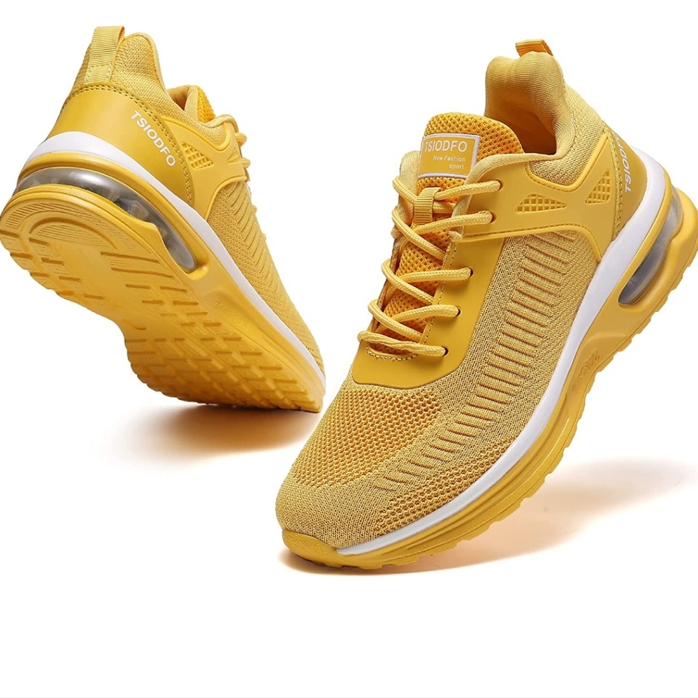 Running Shoes Athletic Tennis Walking Sneaker Yellow
